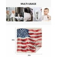 thumbnail image 5 of Cloth Napkins Retro Watercolor American Flag on Linen Washable Soft Kitchen Dinner Napkin Set of 6,Independence Day Theme Reusable Cocktail Napkins for Wedding Holiday Party Event,20x20In, 5 of 7