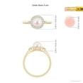 thumbnail image 5 of ANGARA Japanese Akoya Cultured Pearl Halo Engagement Ring in 14K Yellow Gold for Women | June Birthstone, Birthday, Anniversary, Jewelry Gift for Women | Pearl Ring, 5 of 8
