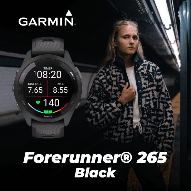 Garmin Forerunner 265 Music GPS Running Smartwatch, Black Garmin Forerunner 265 Music GPS Running Smartwatch, Black