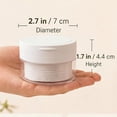 thumbnail image 3 of Round Cotton Pad Storage Jar, Clear Lid Cosmetic Organizer with Small Tweezers for Cotton Balls, Compact Bathroom Vanity Container for Daily Care Supplies, 3 of 5