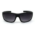 thumbnail image 2 of Mens Rectangular Warp Plastic Sport Bi-focal Reading Lens Sunglasses Shiny Black 2.5, 2 of 4