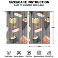 thumbnail image 2 of Sushi9 (4) Curtains-blackout Curtains Bedroom Decor Living Room Darkening Grommet Window Drapes 2 Panels Set 42"x 63", 2 of 2