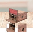 thumbnail image 6 of 3D Wooden Puzzles Town Model Kit Unfinished Craft Wood for Hobbyists Micro Landscape Scene Design, 6 of 9