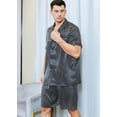 thumbnail image 2 of LONXU Men's Pajamas Sets Silk Like Sleepwear Soft PJs Plus XXXXL, 2 of 4