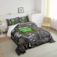thumbnail image 3 of jejeloiu School Theme Bedding Comforter Set,Cartoon Hand-Painted Twin Comforter Sets,Green Gray White Bedding Set For Kids,Ultra Soft Home Decor,2 Pieces, 3 of 8