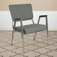 thumbnail image 2 of Flash Furniture 4 Pack HERCULES Series 1000 lb. Rated Gray Antimicrobial Fabric Bariatric Medical Reception Arm Chair with Panel Back, 2 of 8