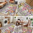 thumbnail image 5 of Blue Purple Gnomes Area Rugs 4'x6', Washable Small Throw Rugs for Office Bathroom, Spring Vintage Hydrangea Flower Leaf Indoor Outdoor Rug Non-Slip Low Pile Carpet Runner Reversible Floor Mats, 5 of 8