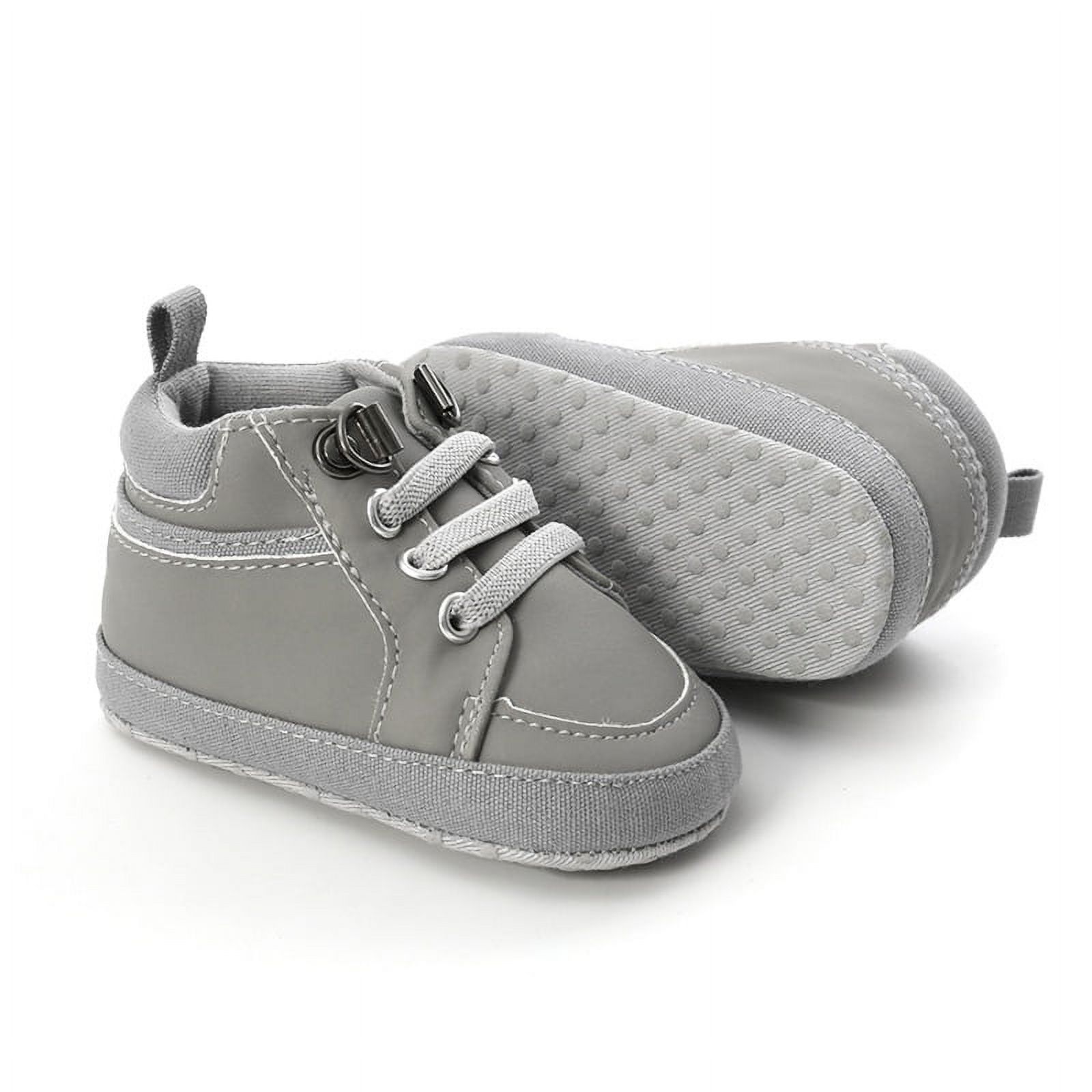 Baby Girls Boys Walking Shoes Toddler Infant First Walker Soft Sole High-Top Ankle Sneakers Newborn Crib Shoe - image 5 of 7