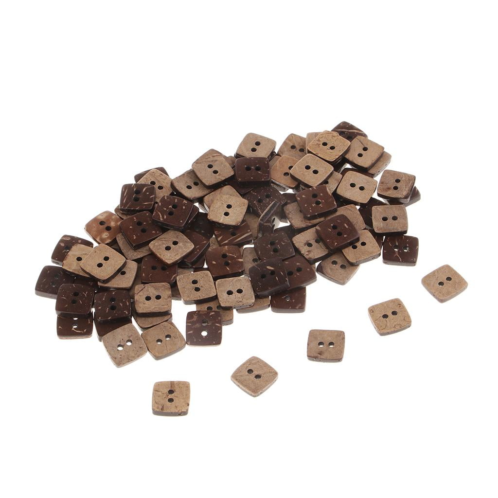 Qovydx 1600Pcs Assorted Sizes Wooden Buttons for Crafts Bulk Mixed Coconut  Shell Wood Craft Buttons for Sewing Decorations DIY Arts and Painting