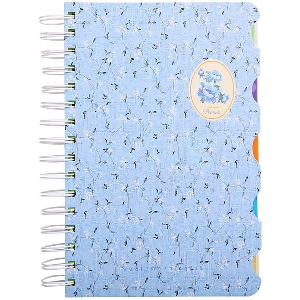 5 Subject Notebook，Wide Ruled Spiral Notebooks，A5 Travelers Notebook