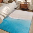 thumbnail image 4 of Blue Beige Ombre Coastal Area Rugs 3'x5', Washable Small Throw Rugs for Living Room Bedroom, Summer Beach Seaside Vacation Indoor Outdoor Rug Non-Slip Low Pile Carpet Runner Reversible Floor Mats, 4 of 8