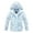 Light Blue, variant on MGEOY Boys Girls Rain Jackets Lightweight Waterproof Hooded Cotton Raincoats Windbreakers for Kids