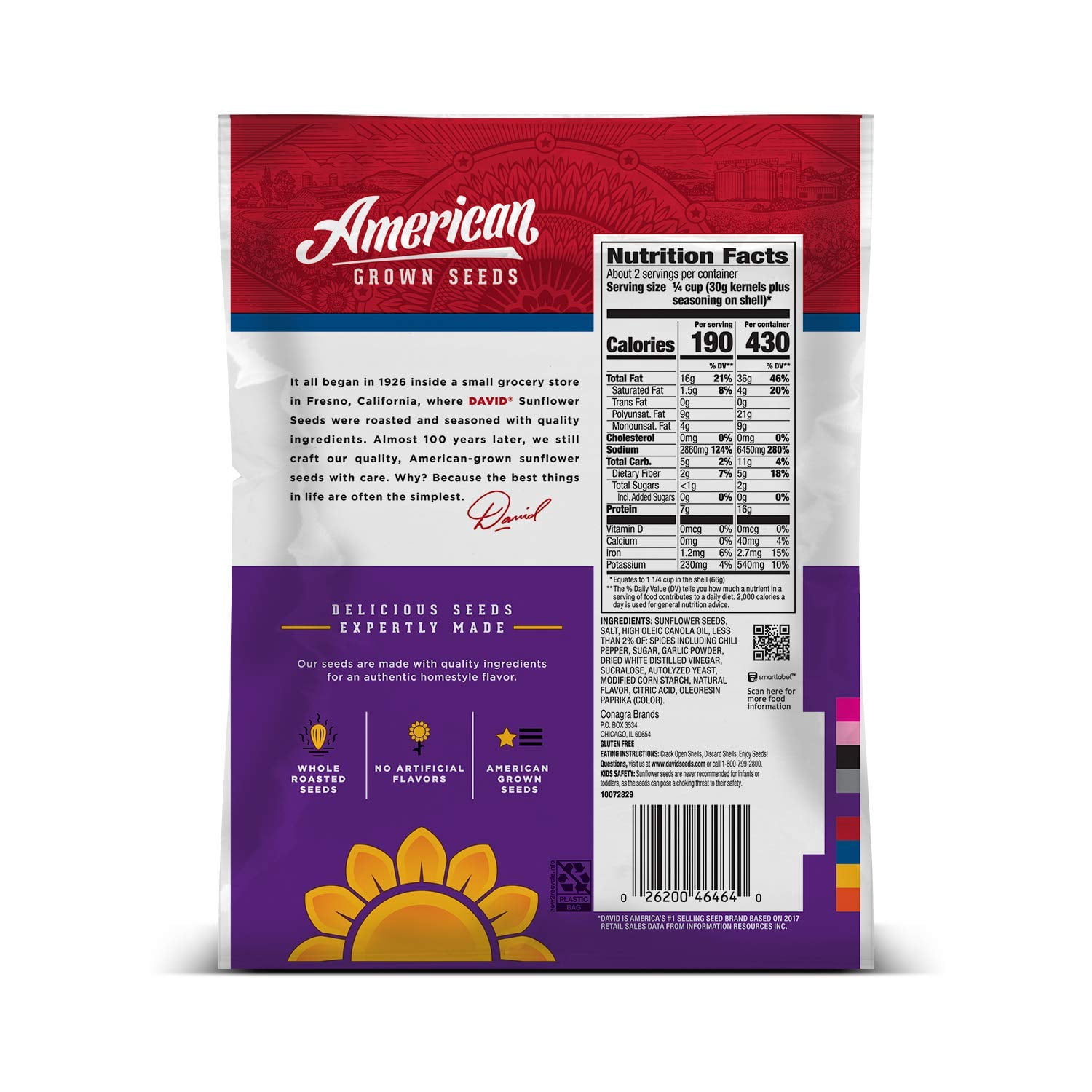 Salted Sweet  Spicy Jumbo Sunflower Seeds, 5.25 Ounces (3-Pack)