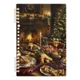 thumbnail image 2 of Christmas Dinner Ring Binder Notebook Journey Note Diary College Ruled Spiral Notebook Study Loose Leaf Paper A5 60 Pages, 2 of 8