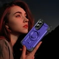 thumbnail image 7 of For Motorola Moto G Stylus 5G 2024 Magnetic Case With Camera Ring Invisible Stand [Compatible with Mag-Safe][Support Magnetic Car Holder]Double Shockproof Protection Rugged Phone Case,Purple, 7 of 7