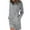 Gray, variant on CaComMARK PI Womens Long Sleeve Sweatshirt Dress Casual Pullover Tunic Tops Loose Fit Crewneck Sweatshirts with Pockets White