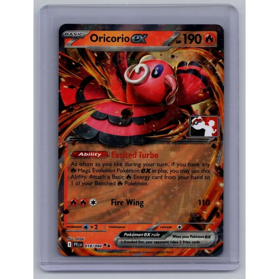 Collectible 2025 Pokemon Prize Packs Oricorio EX 18/94 English Near Mint Trading Card