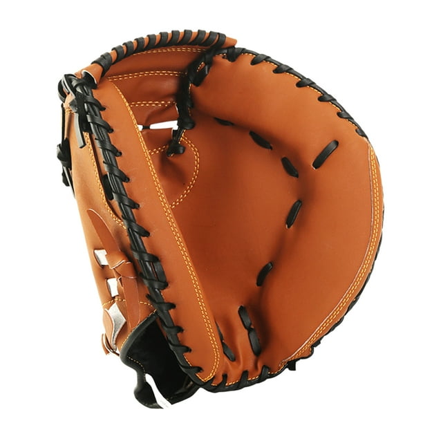 Guante de béisbol Cuero PU Principiante Juego Entrenamiento Catcher Mitt para deportes al aire libre