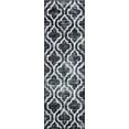 thumbnail image 3 of Transitional 2x8 Area Rug (2'3'' x 7'3'') Geometric Gray, Charcoal Indoor Runner Easy to Clean, 3 of 10