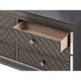 thumbnail image 3 of Passion Furniture PF-G6702-D Verona 6-Drawer Metalic Black Dresser - 33 x 59 x 16 in., 3 of 5