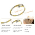 thumbnail image 5 of 555Jewelry 2 Tone Adjustable Twisted Wire Cable Bangle Bracelets for Women, Silver & Gold, 5 of 6