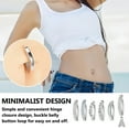 thumbnail image 2 of 6Pcs Belly Button Ring for Women Belly Rings Small Hoop Belly Button Rings Simple Reverse Navel Rings Body Belly Piercing Jewelry, 2 of 7