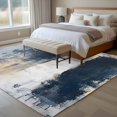 thumbnail image 5 of Navy Blue Grey Large Area Rugs for Bedroom Living Room, Soft Non Slip Carpet Bedside Rug, Modern Abstract Art Rustic Rectangular Floor Cover Kitchen Accent Rug 6'x9' for Dining Room/Office, 5 of 9