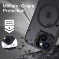 thumbnail image 4 of DUEDUE for iPhone 15 Case with Stand Compatible with Mag-Safe,Strong Magnetic Translucent Matte Slim Shockproof Cover Case for iPhone 15 6.1",Black, 4 of 6