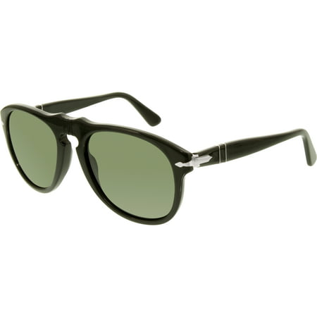 Persol Men's PO0649-95/31-52 Black Square Sunglasses