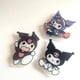 thumbnail image 3 of Soporte de teléfono de Anime Kawaii Sanrio Kuromi, cojín de aire redondo para coche, soporte de expansión de dibujos animados, agarre plegable para dedo, 3 of 4