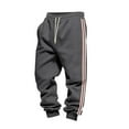 thumbnail image 3 of Ceisia Men Solid Color Loose Casual Pants Elastic Waist Drawstring Sports Gift Work Trousers, 3 of 9