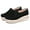 Black, variant on Woobling Women Dress Shoe Comfort Loafers Slip On Wedge Loafer Lightweight Walking Shoes Work Wedges Apricot 6