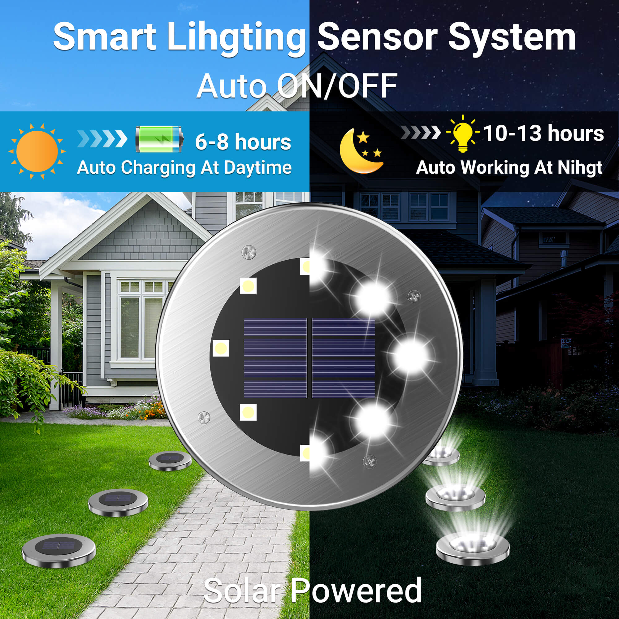 Daybetter 12-Pack Solar Ground Lights, White photo 3