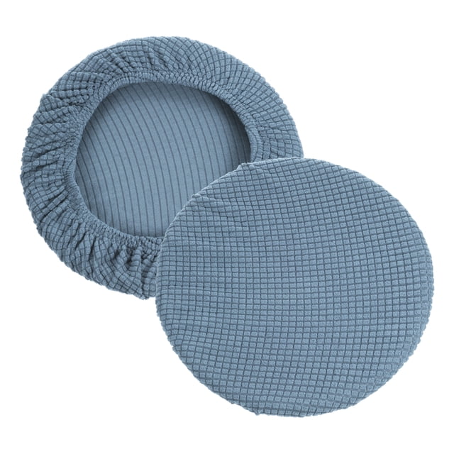 Cubiertas de taburete de bar redondas Uxcell de 11", Cubierta de cojín elástica lavable para cocina y sala de estar color azul cielo