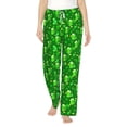 thumbnail image 2 of Goofa St Patrick's Day2 Printed Soft Pajama Pants for Women, Wide Leg Comfy Casual Lounge Yoga Pants-Small, 2 of 9