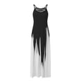 thumbnail image 4 of Lolmot Womens Sexy Criss Cross V Neck Sleeveless Long Dress Summer Loose Strappy Sundress Casual Tye-Dye Flowy Beach Maxi Dress with Pockets, 4 of 5