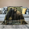 thumbnail image 2 of ONETECH Bear Blanket Bear Gifts for Women &amp; Men Bear Decor Throw Blanket Bear Blanket for Kids Adults Soft Warm Cozy Blanket for Couch Sofa ​Bed, 2 of 6