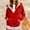 02 Red, variant on Fewfanhot Womens Tops Winter Fleece Sweatshirt - Full Zip Up Thick Sherpa Lined Hooded Jacket