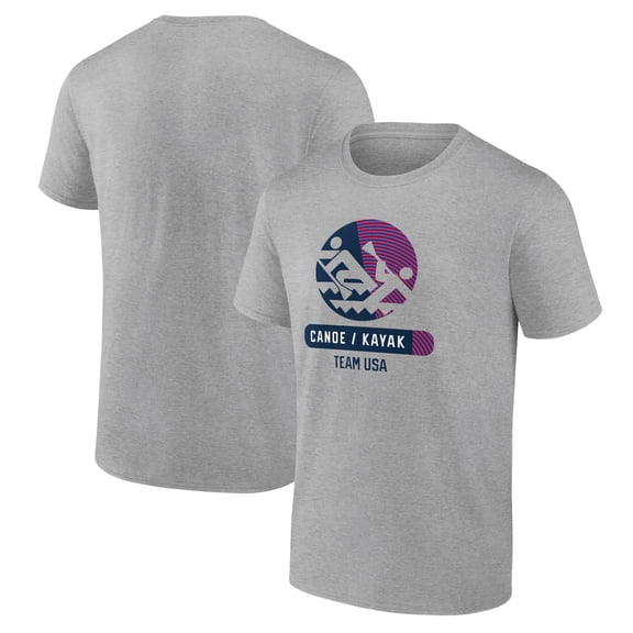 Men's Heather Gray US Canoe/Kayak Radiating Victory T-Shirt