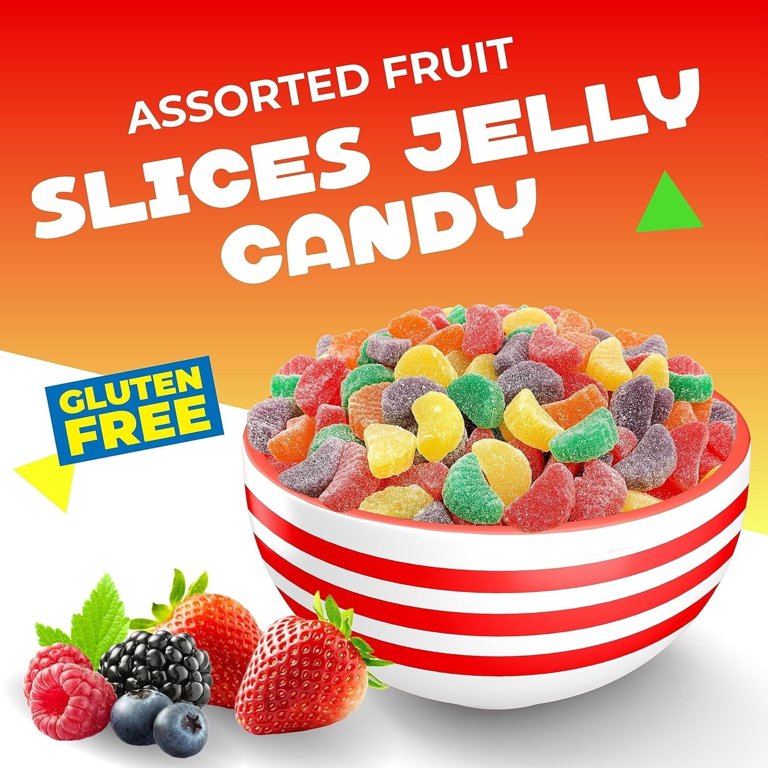 Twisted Treats Assorted Fruit Slices Jelly Candy Bag - (2.75 lb