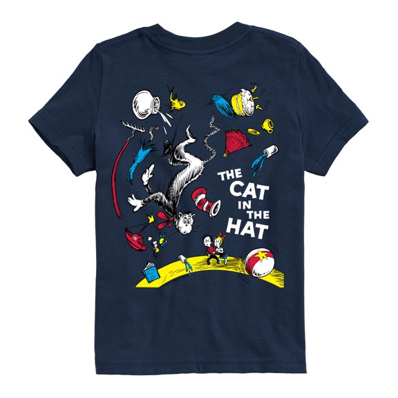 The Cat in the Hat - Illustration - Youth Boys Short Sleeve Graphic T-Shirt