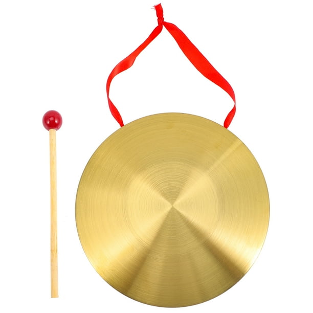 BESTONZON Loud Chinese Gong Instrument Portable Copper Gong Warning