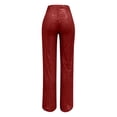 thumbnail image 5 of Women's New Pants Pant for Work Medium Yoga Pant Women's Fashion Casual Sequined Sparkling Sequins High Waisted Wide Leg Flared Flared Nightclub Wear Pants, 5 of 5