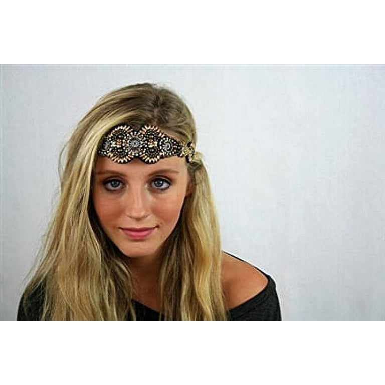 Aztec Detail Beaded Headband Aztec Detail Beaded Headband