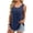 #A- Navy, variant on PFRNLF Flowy Tank Tops for Women Summer Henley Loose Fit Pleated Sleeveless Tunic Tops