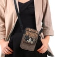 thumbnail image 4 of HELLHERO 2 Layers Polyester Cross Body Purse Unisex 4.33"x1.97"x7.09" Cat and Daisy Pattern Design, 4 of 7