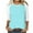 Sky Blue, variant on Mlmzgr Womens Tops Long Sleeve Crew Neck Regular Fitted Cotton Fall Winter Homewear Casual Shirts for Women