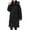 Black, variant on Patlollav Womens Denim Outwear Loose Long Sleeve Cotton-Padded Jacket Long Frock Coat