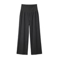 thumbnail image 4 of Lvshlubb Maternity Pants for Work Women Winter Pregnancy Clothes Solid High Waisted Casual Straight Leg Maternity Bottoms, 4 of 5