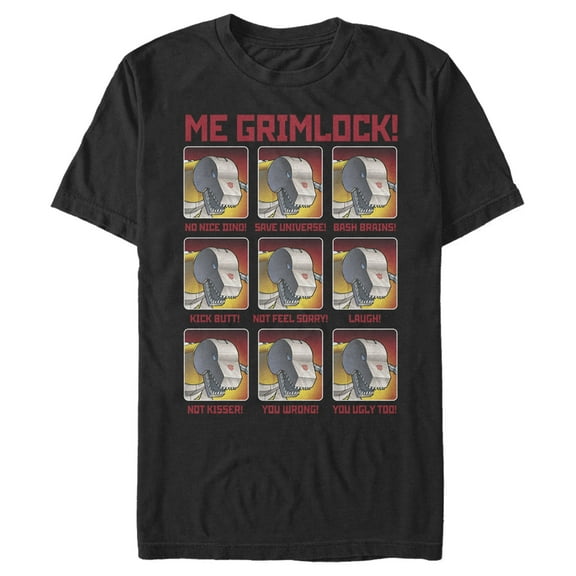 Men's Transformers Grimlock Meme Box  Graphic Tee Black 2X Large